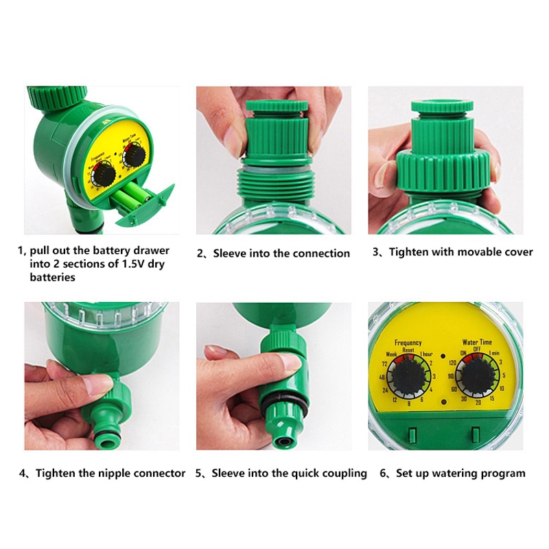 Versatile Must Easy operation installation Automatic Dual Dial Code Water timer Home Gardening irrigation Controller ... - Image 4