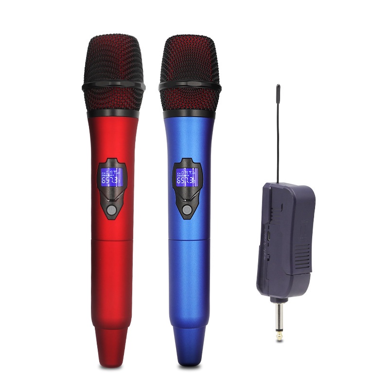 Professional wireless microphone system with receiver UHF handheld microphone speaker karaoke conference microphone suitable for KTV DJ mobile phone live sound card microphone