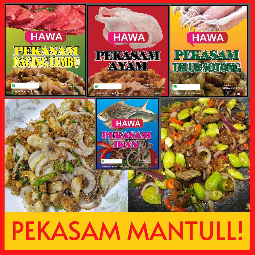 Ready Stok Pekasam Ikan Pekasam Ayam Pekasam Telur Sotong Pekasam Daging Terbaik Shopee Malaysia