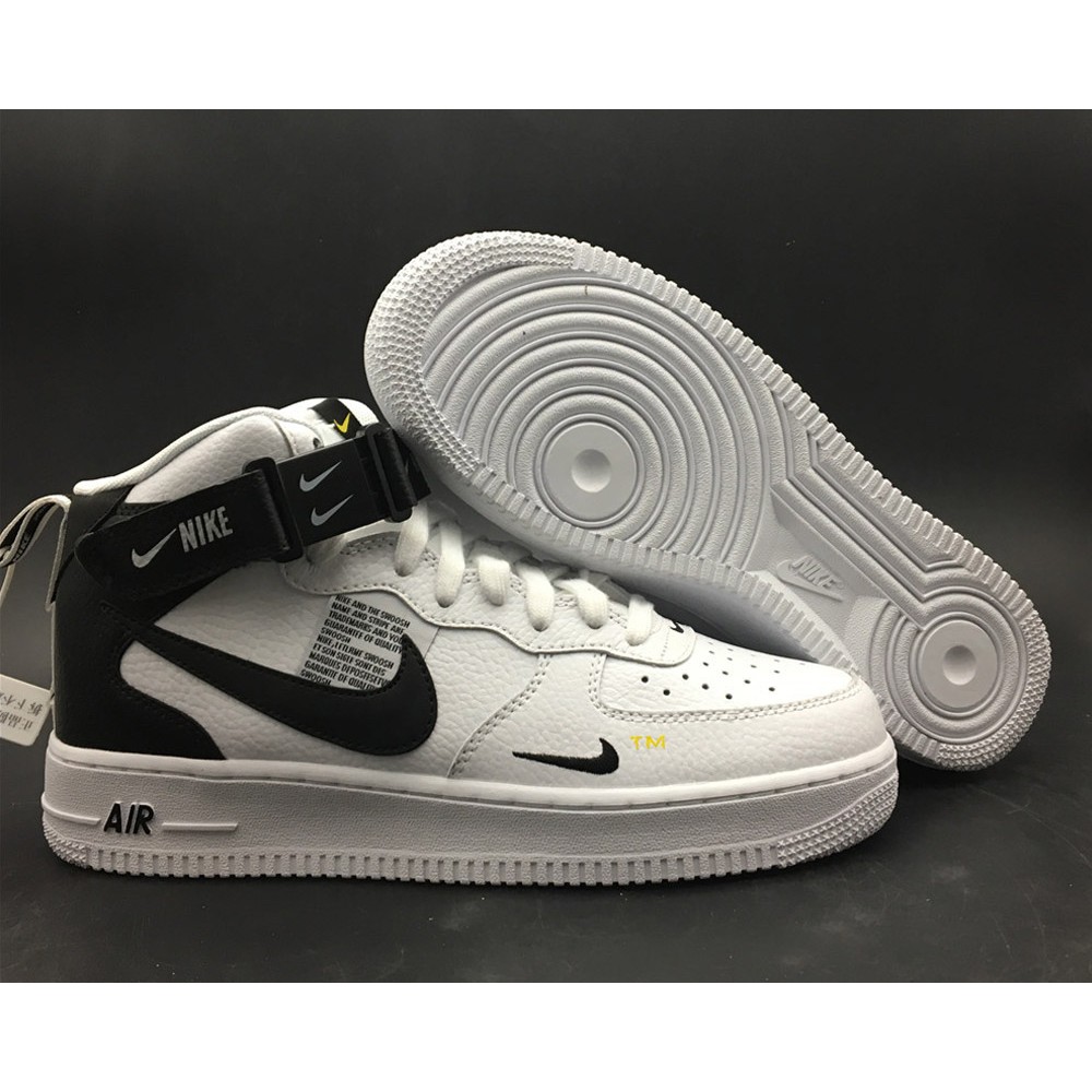 air force 1 mid utility white black