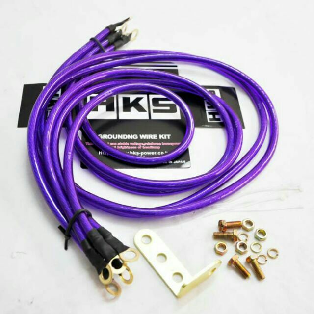 HKS Car Universal 5 Points Earth System Grounding Ground Wire Cable