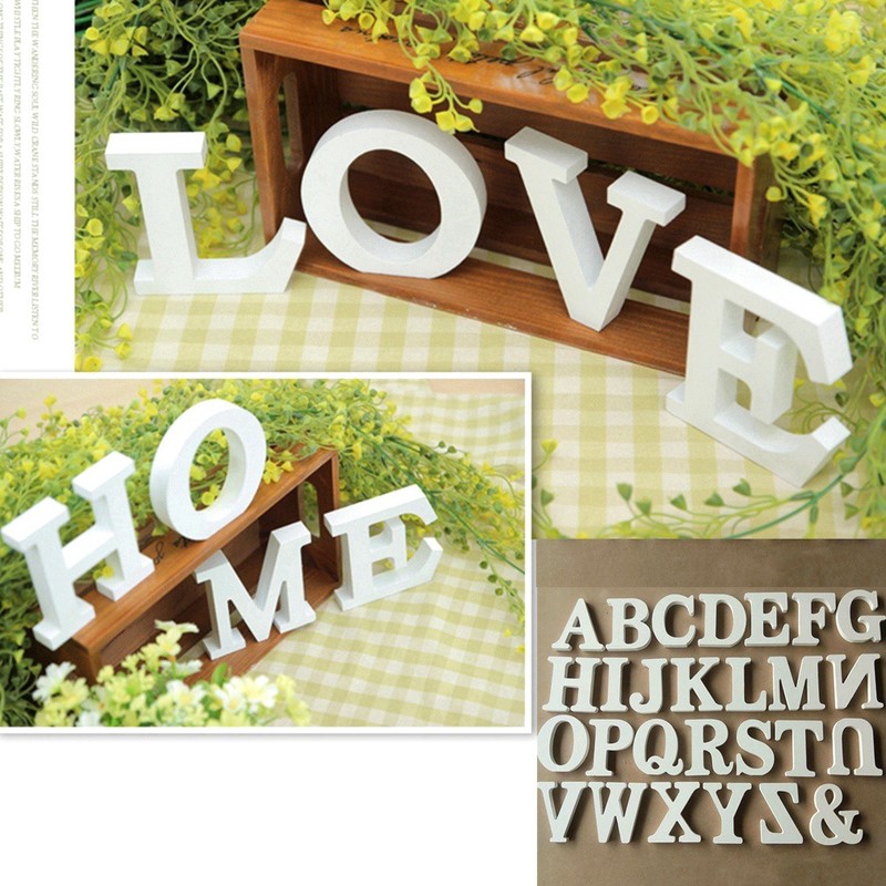 Diy Wooden Wood Letter Alphabet Word Creative Wedding Party Room