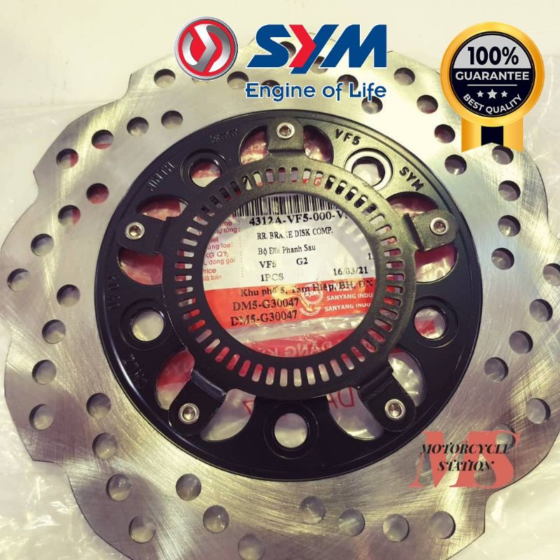 Sym Vf I Cc Abs Rear Disc Plate Disc Belakang Original Sym Vf A Vf Vn Shopee