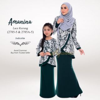  Baju  Kurung  Lace Ibu  Dan  Anak  Sedondon  Ready Stock 