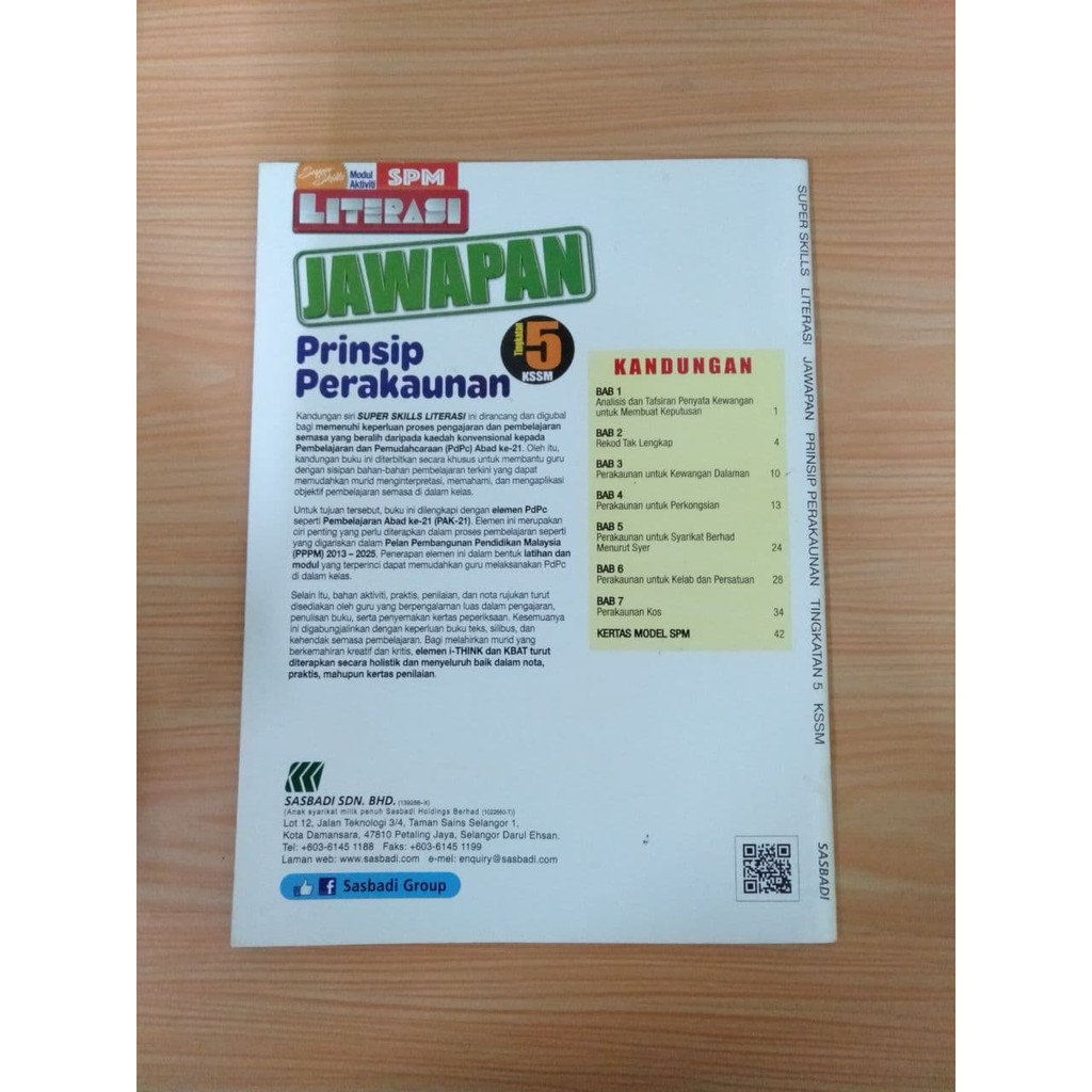 Buku Latihan Prinsip Perakaunan Tingkatan 5 Kssm Sasbadi Second Hand Shopee Malaysia