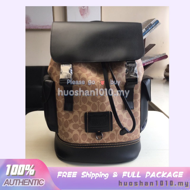 coach backpack leather mens