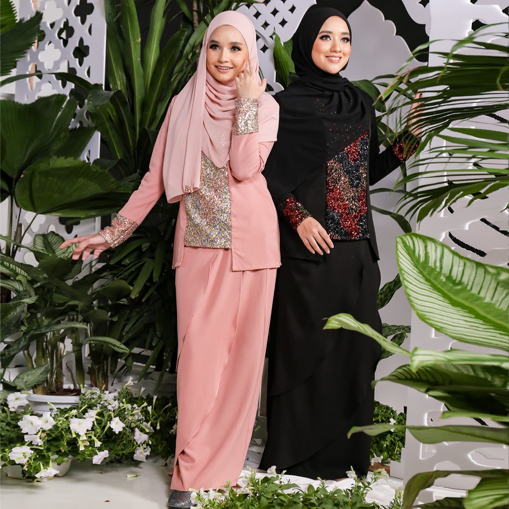 BELLA AMMARA ADRIANA KURUNG  BAJU KURUNG HITAM  BAJU KURUNG PINK  Baju  Raya  Baju Kurung  Baju Kurung Moden