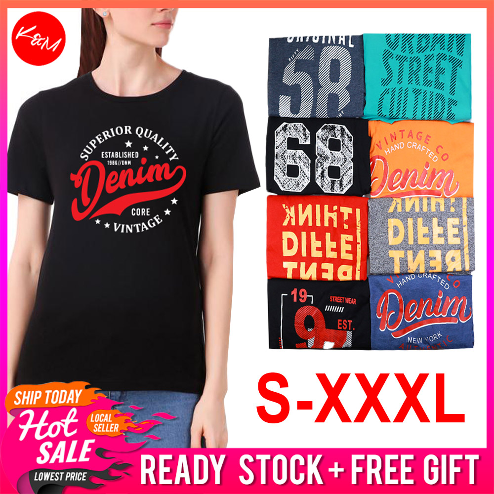 KM Unisex S-XXL Graphic 100% Cotton Tee Women Men T Shirt ...