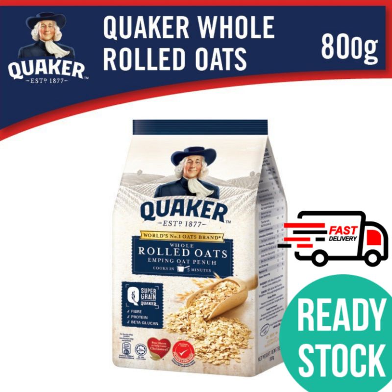 [READY STOCK] 800gm QUAKER Oat HALAL Whole Rolled Oats Healthy ...