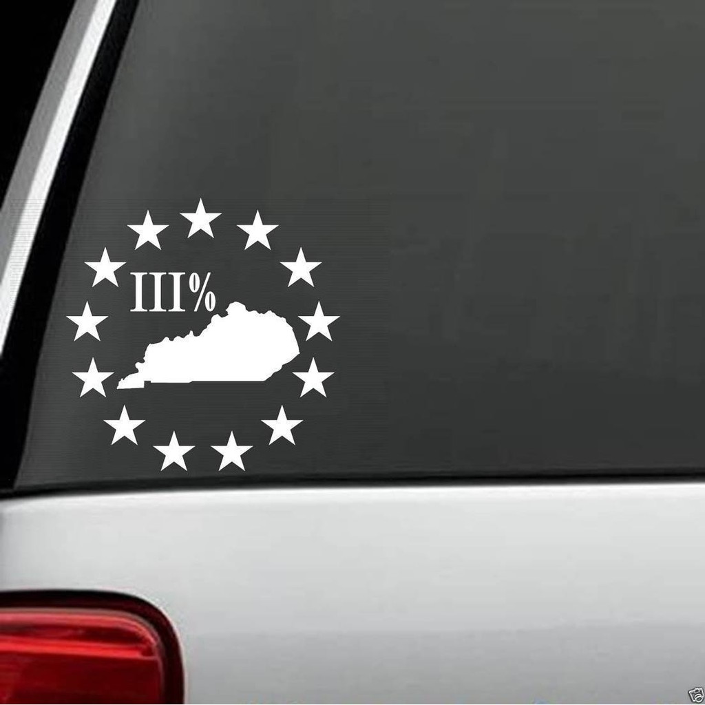 Kentucky 3 Percent State Decal Sticker For Car Truck Suv Van Atv