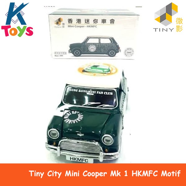 TINY City Mini Cooper Mk 1 HK Mini Fan Club Stripes 1/50 Diecast Toy Auto Modell 
