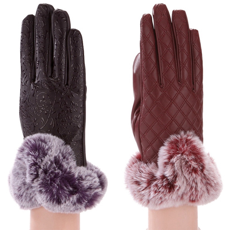 real rabbit fur gloves