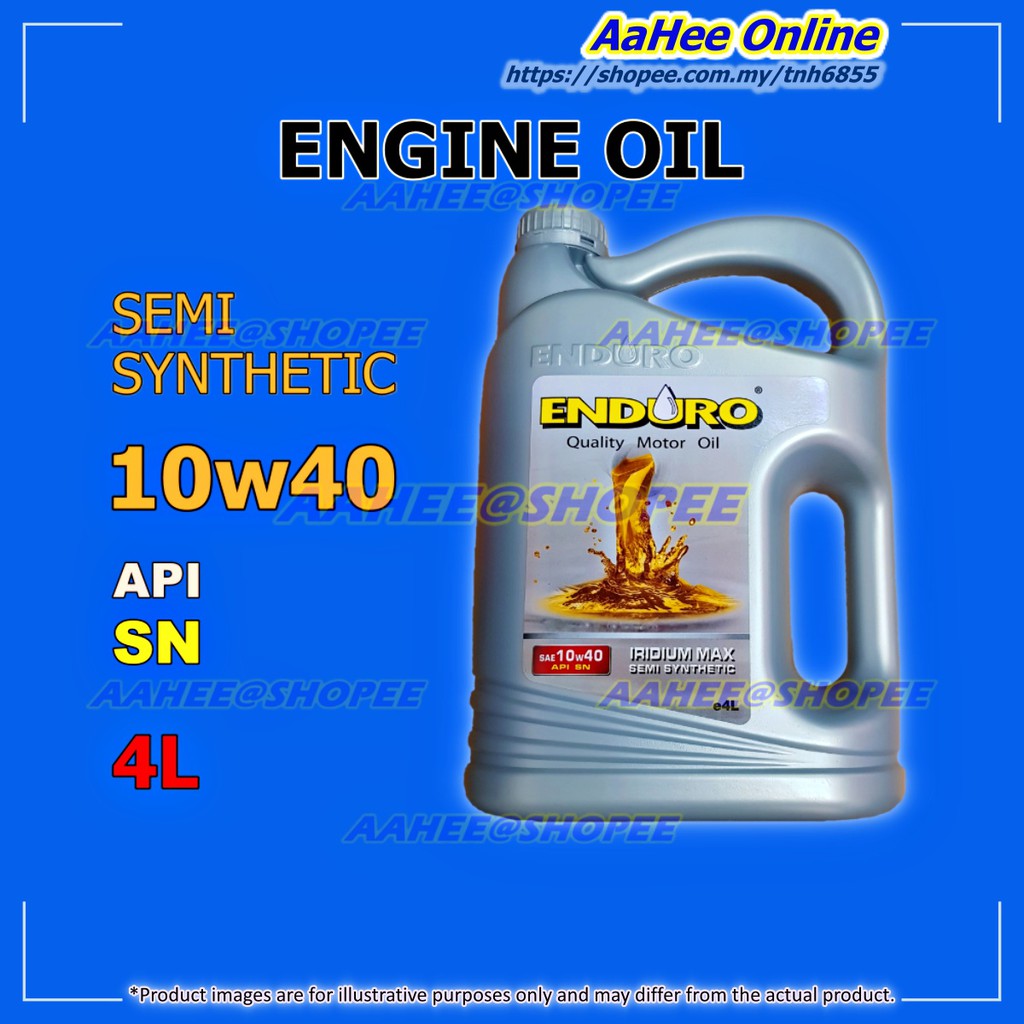 Buy Enduro 10w40 4l Semi Synthetic Engine Oil Minyak Hitam 10w 40 Seetracker Malaysia