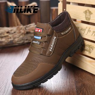 Men Riding Boots Handsome Lace Up Shoes Vintage English Style Soft Leather Hiking Boots Outdoor Shoes