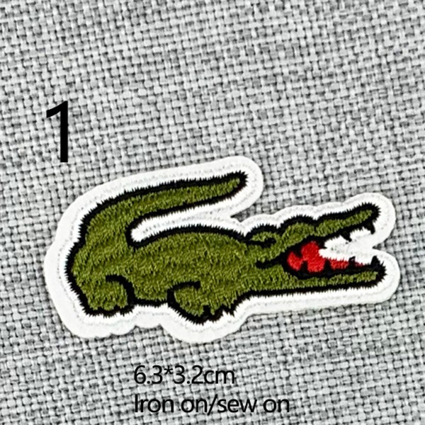 Sew on Embroidered Patch Great Quality 2 x Lacoste Clothing Sports Badge Iron 