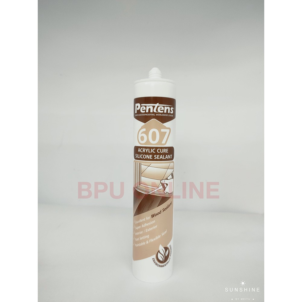 Pentens 607 Acrylic Cure Silicone Sealant (For wood sealant ,interior and exterior) Shopee