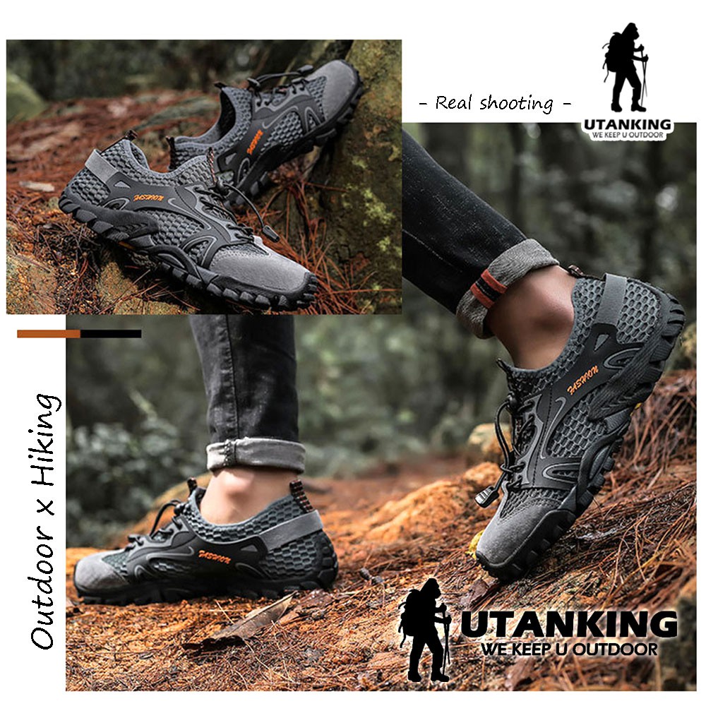 Kasut Mendaki Gunung Outdoor Hiking Shoes Light Weight Anti-Slip ...