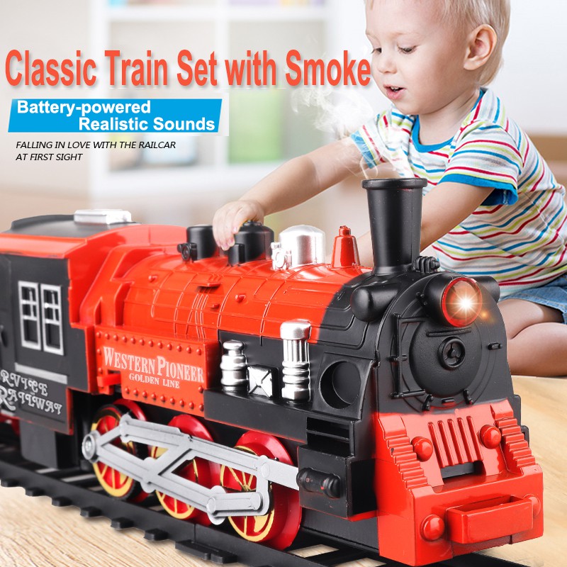 train set with smoke