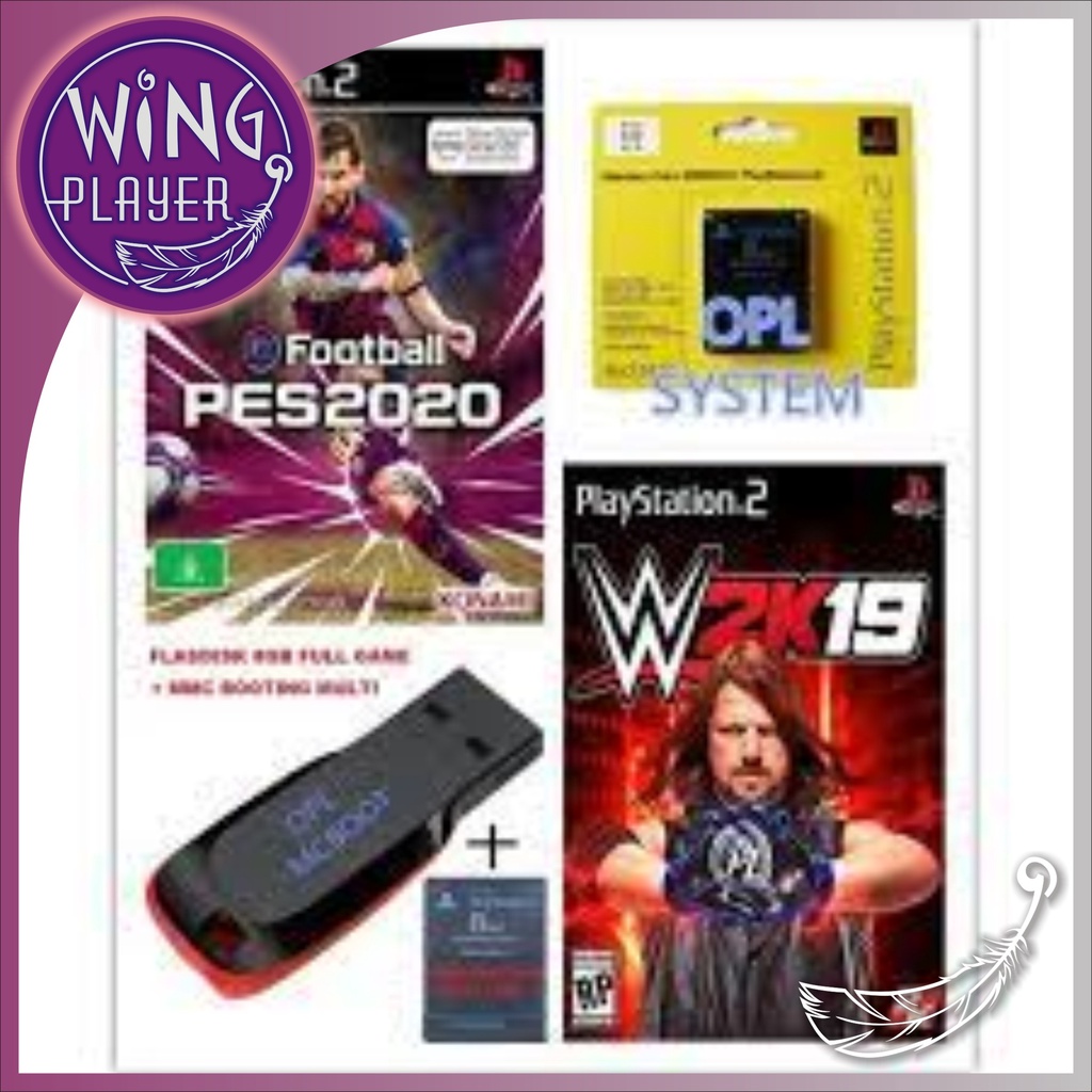 Ps2 Memory Card With Free Mcboot Opl Pes2021 Wwe2k20 Shopee Malaysia