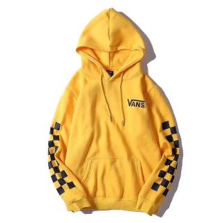 vans yellow checkerboard hoodie