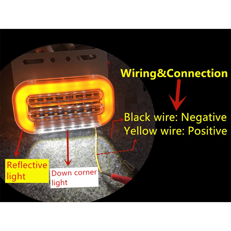 Essential Quality 1PCS 24V LED Truck Trailer Lorry Side Marker Lights Car External Signal Indicator Lamps Warning Tai... - Image 2