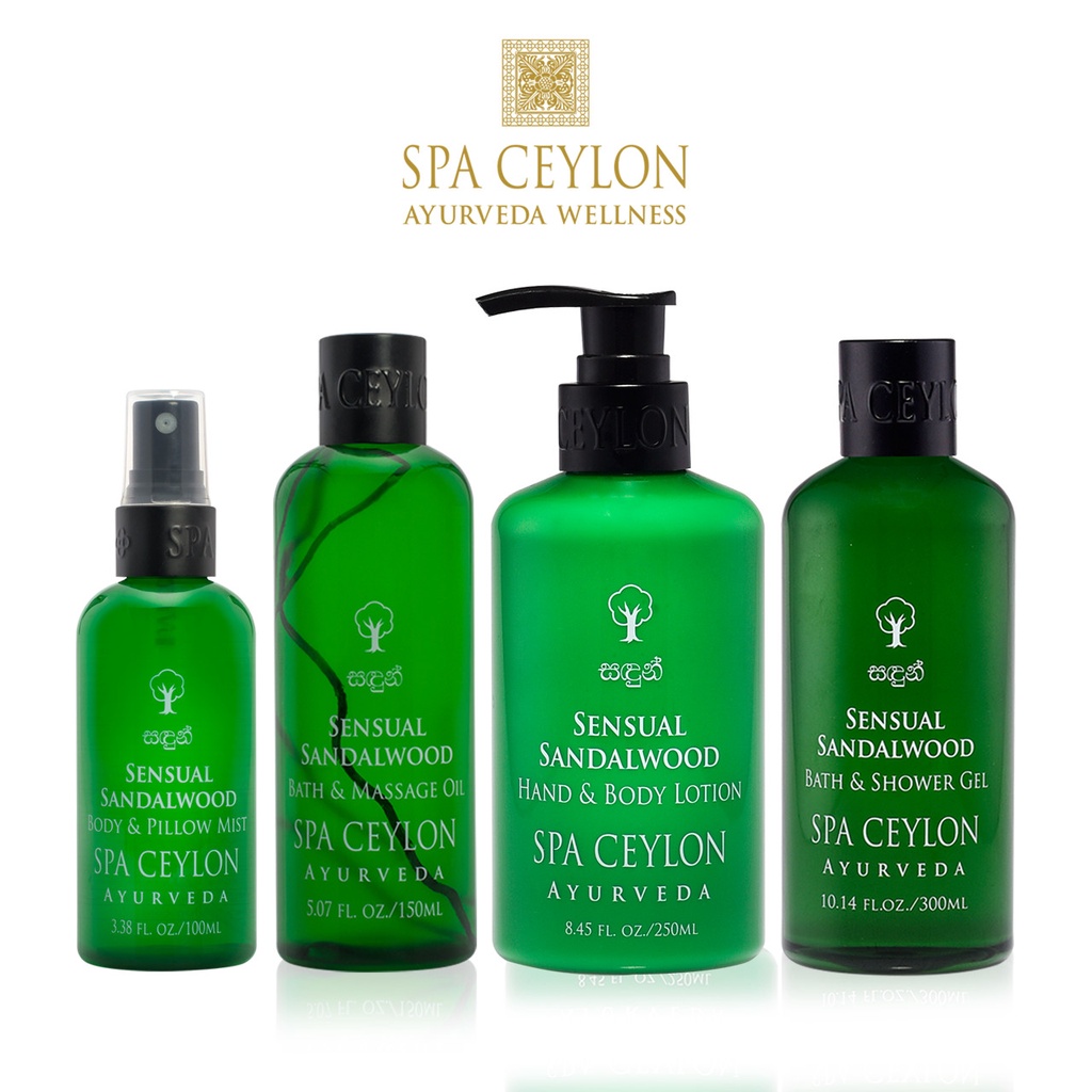 Spa Ceylon Ayurveda Sensual Sandalwood Range Bath & Shower Gel/Body