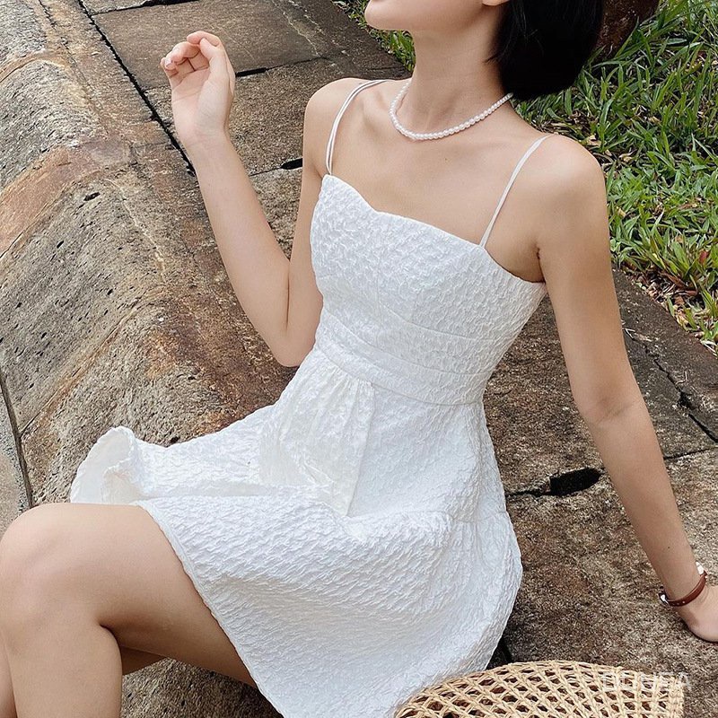 summer women backless solid casual camis dress njsz