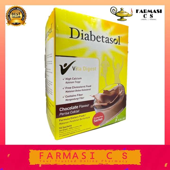 DIABETASOL Chocolate 600g With FREE Quaker Oats 200g, Diabetes Friendly