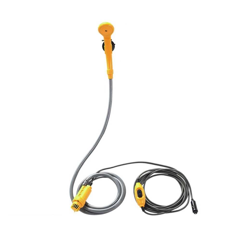 Camping Shower 12V Electric Outdoor Shower Kit (Yellow) Shopee Malaysia