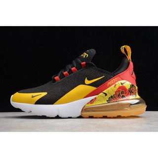 nike air max 270 floral black crimson gold