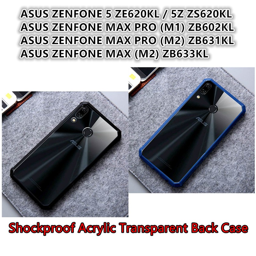Asus Zenfone 5 Ze620kl 5z Zs620kl Max Pro M1 Zb602kl M2 Zb631kl Max M2 Zb633kl Shockproof Acrylic Transparent Back Case Shopee Malaysia