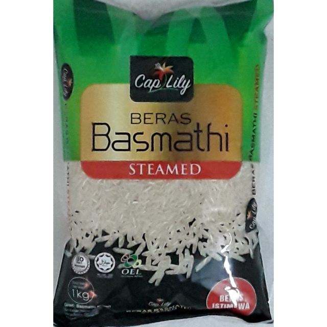 Cap Lily Beras Basmathi Steamed 1kg Malaysia