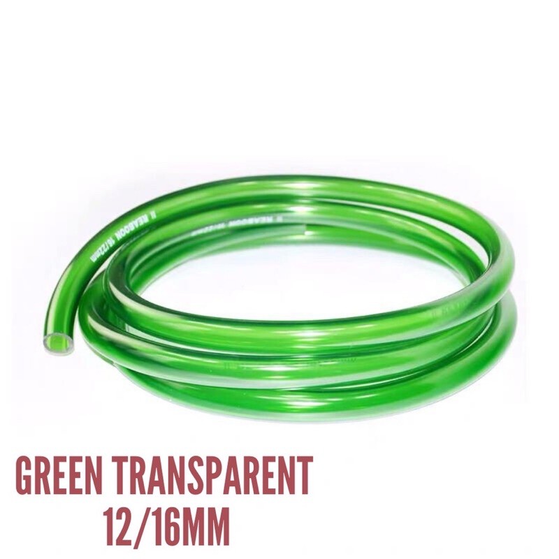 AQUARIUM Filter Canister Water Pump Pipe Green Hose 12/16mm 16/21mm (Per-Meter)