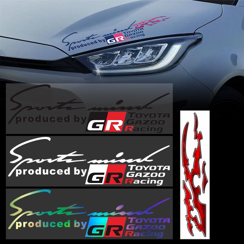toyota GR gazoo racing car sticker bonet stiker kereta bumper body cermin