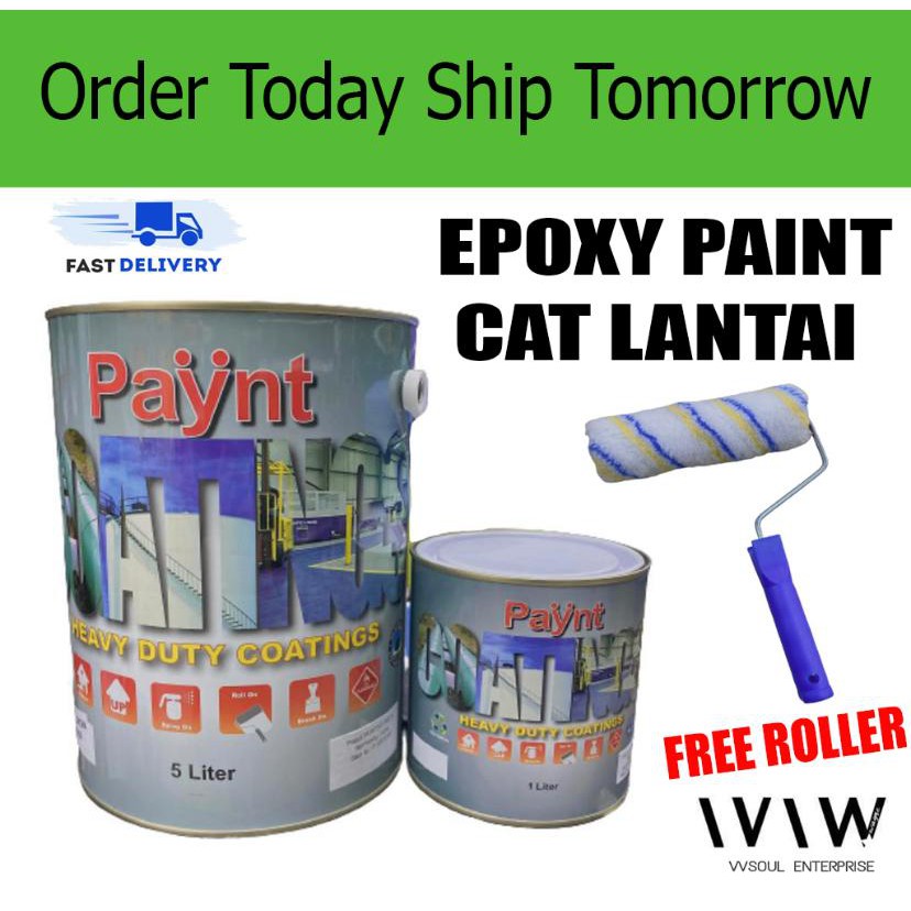 READY STOCK EPOXY  FLOOR PAINT  CAT  LANTAI  4LITRE 