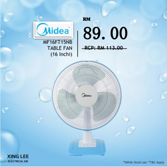Midea Mf 16ft15nb 16 Table Fan Mf16ft15nb Shopee Malaysia