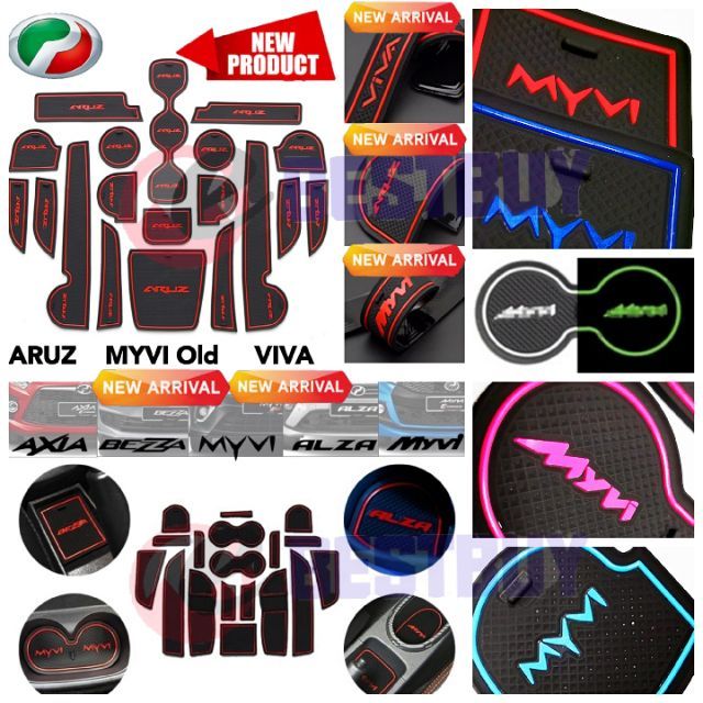 PERODUA SLOT MAT NEW Aruz Viva interior car Myvi Axia Alza 