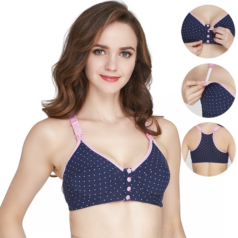 Cotton Feeding Nursing Bra For Maternity Women Pregnancy Breastfeeding
