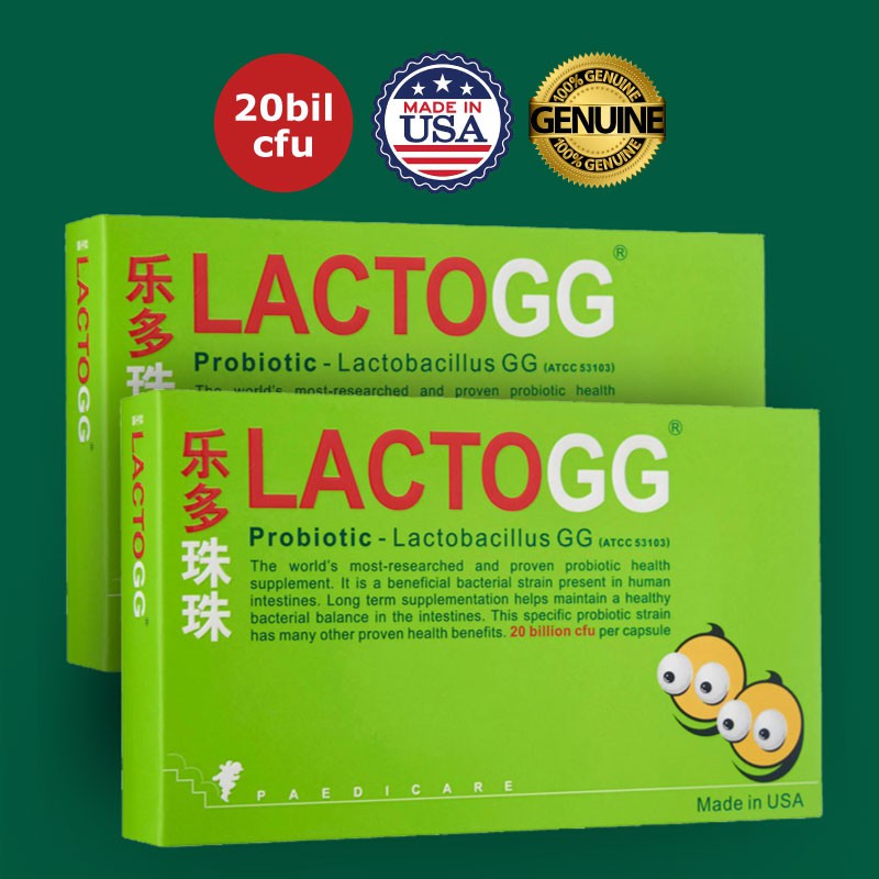 LactoGG Probiotics Lactobacillus GG Made in USA 100 Lacto GG