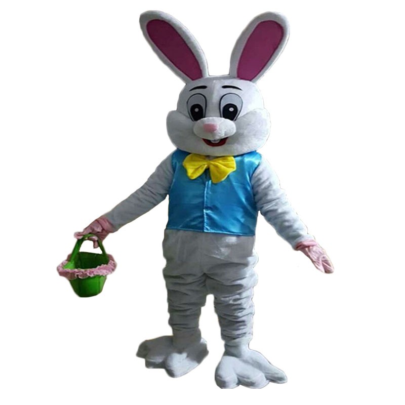 Hot Easter Bunny Mascot Costume Cartoon Rabbit Cosplay Adult Fancy Dress Outfit