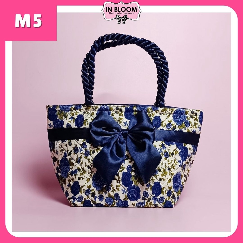 ORIGINAL InBloom M Size Floral Series Women Shoulder Bag (Naraya Style) M5 Blue