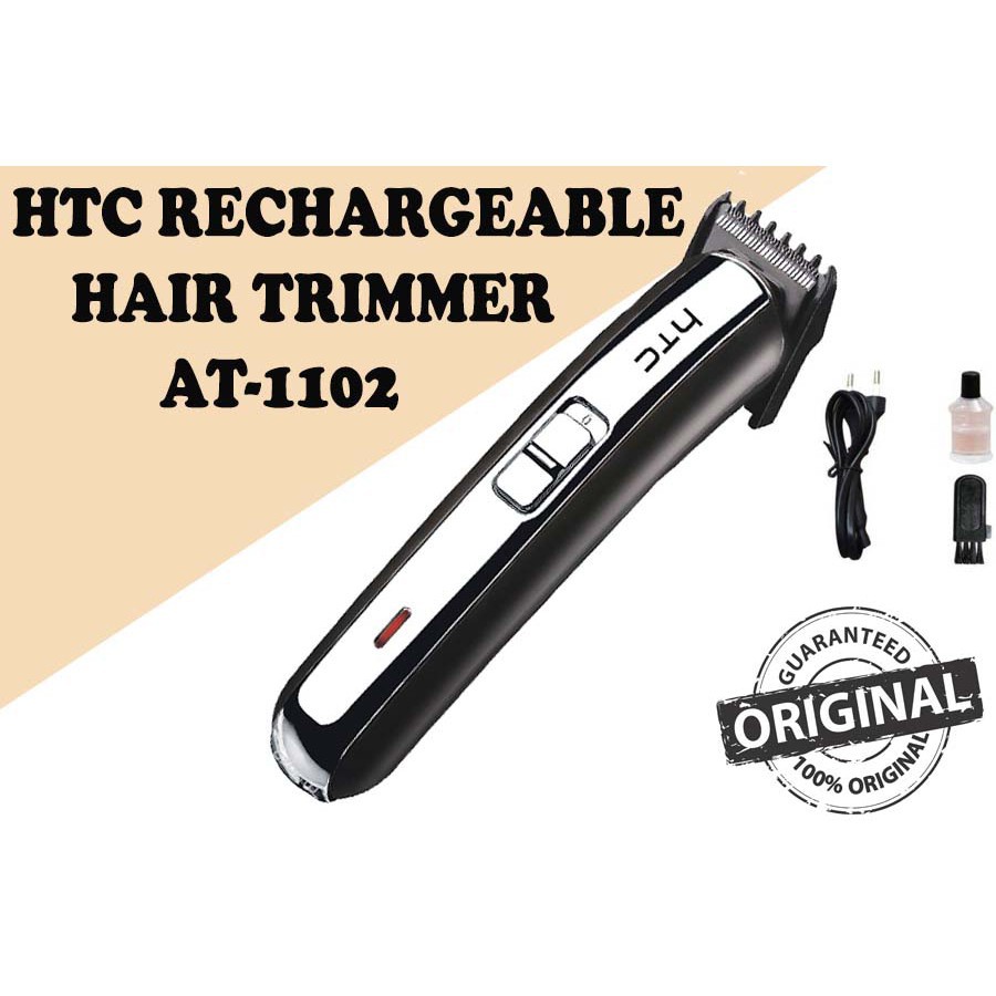 HTC Original AT-1102 Men Professional Hair Trimmer Clipper Cordless  Rechargeable | Shopee Malaysia