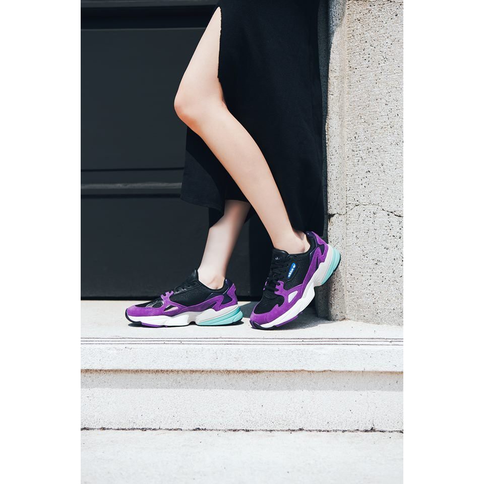 adidas falcon black purple