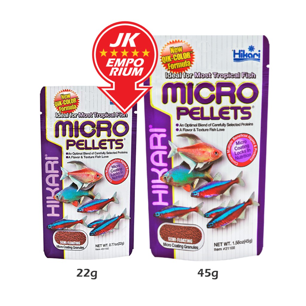 Hikari Micro Pellets 22g 45g Tropical Fish Food Shopee Malaysia