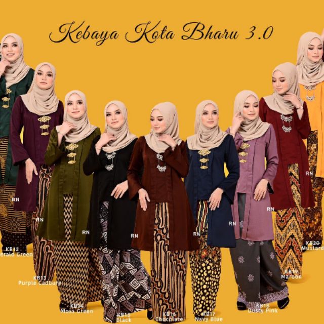  BAJU  KEBAYA KOTA  BHARU  3 0 KAIN BATIK BALI Shopee Malaysia