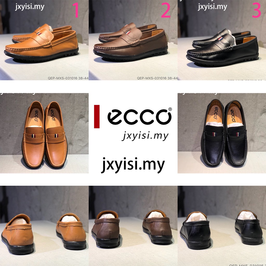 ecco leather loafers