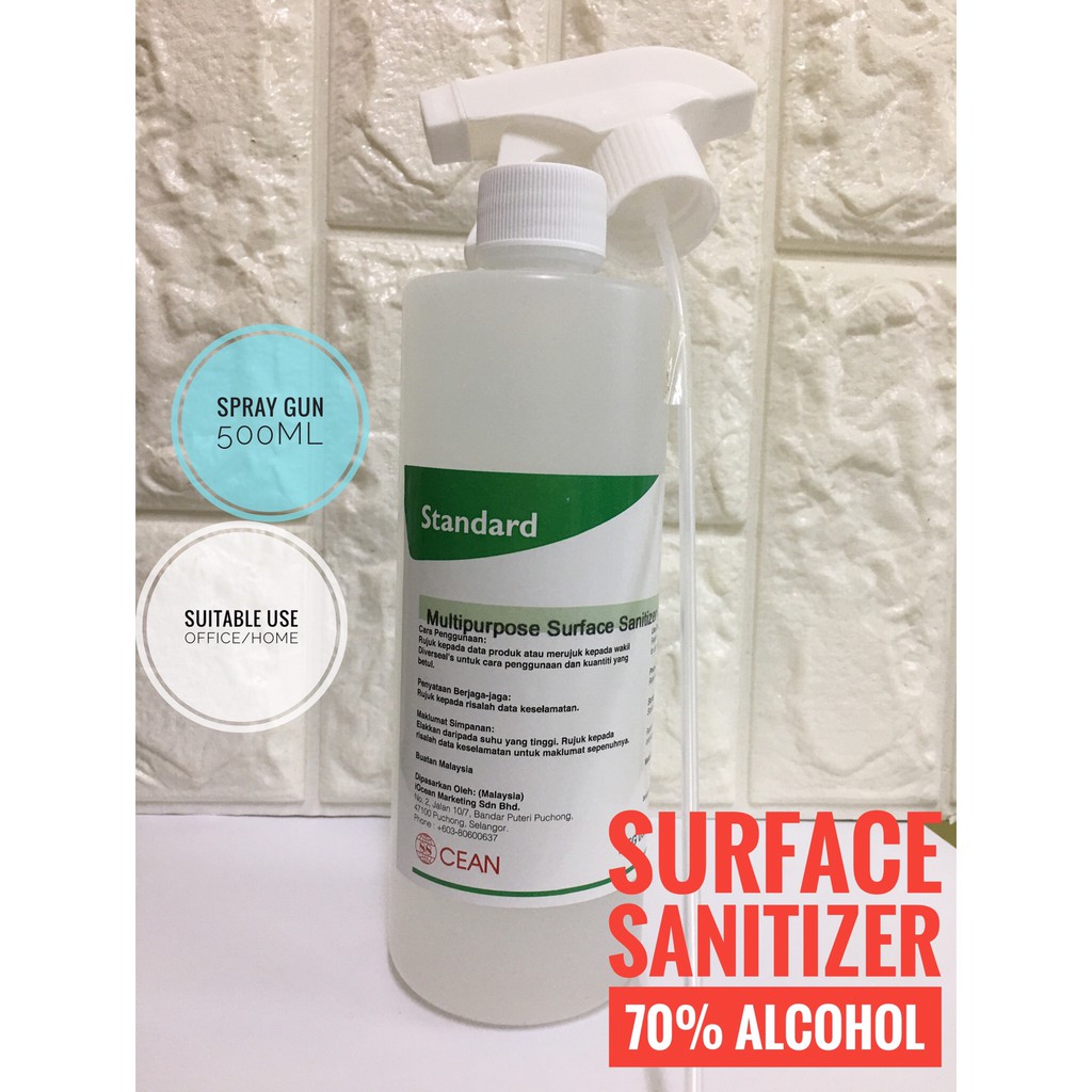 Multipurpose Surface Sanitizer Spray 500ML 70% Alcohol | Shopee Malaysia