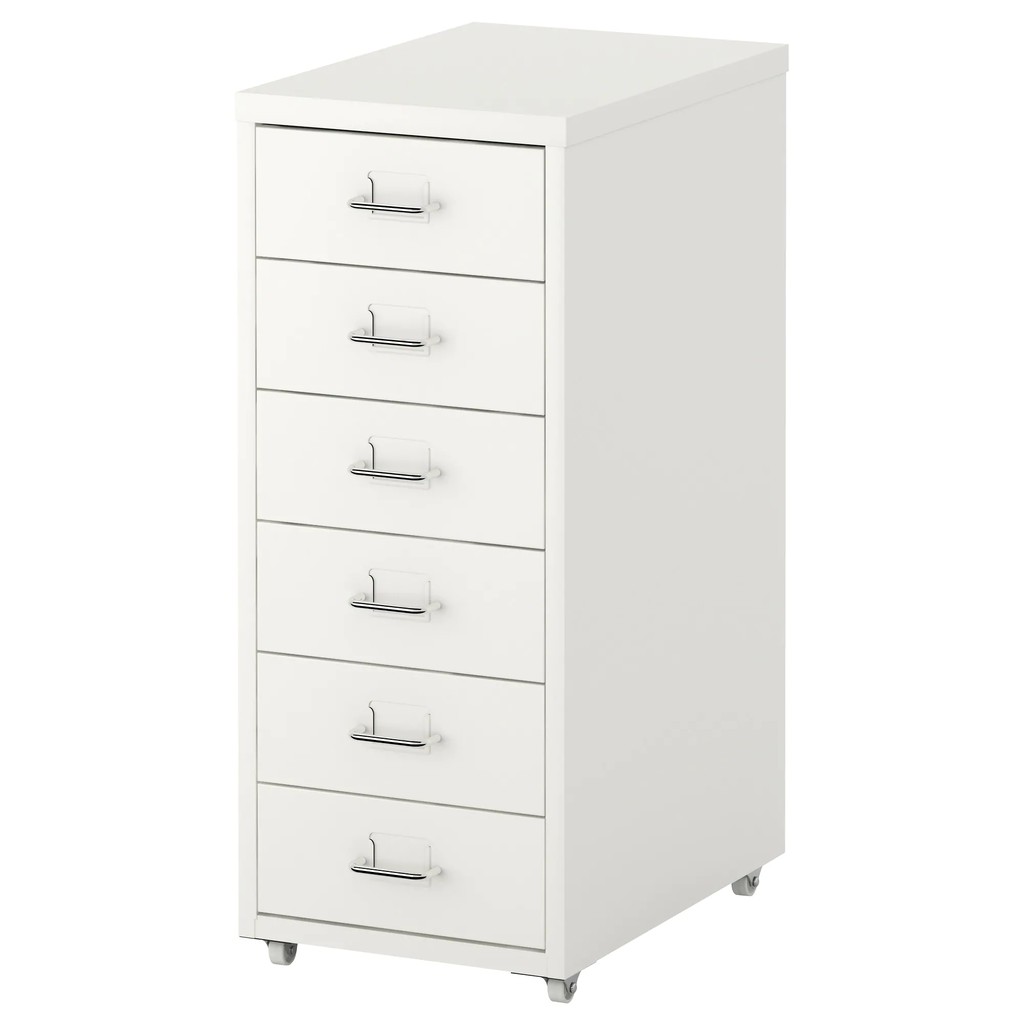 Ikea Helmer Drawer Unit On Castors White Black Shopee Malaysia