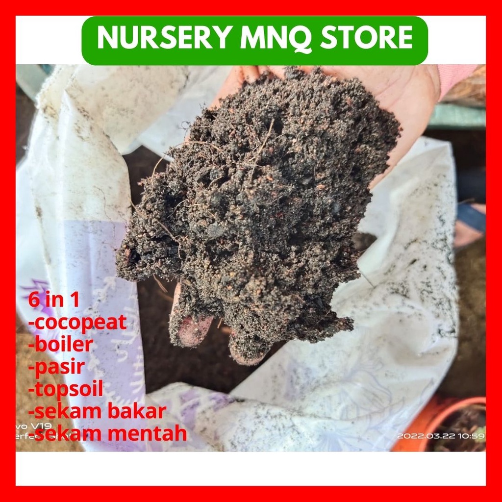 TANAH CAMPURAN ORGANIK MNQ (ORGANIC SOIL) 6 IN 1 4KG | Shopee Malaysia