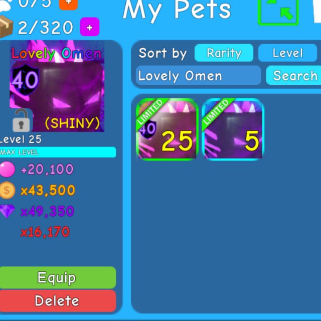 Roblox Bubble Gum Simulator Shiny Lovely Omen Pet For Sale Shopee Malaysia - bubble gum simulator elites roblox